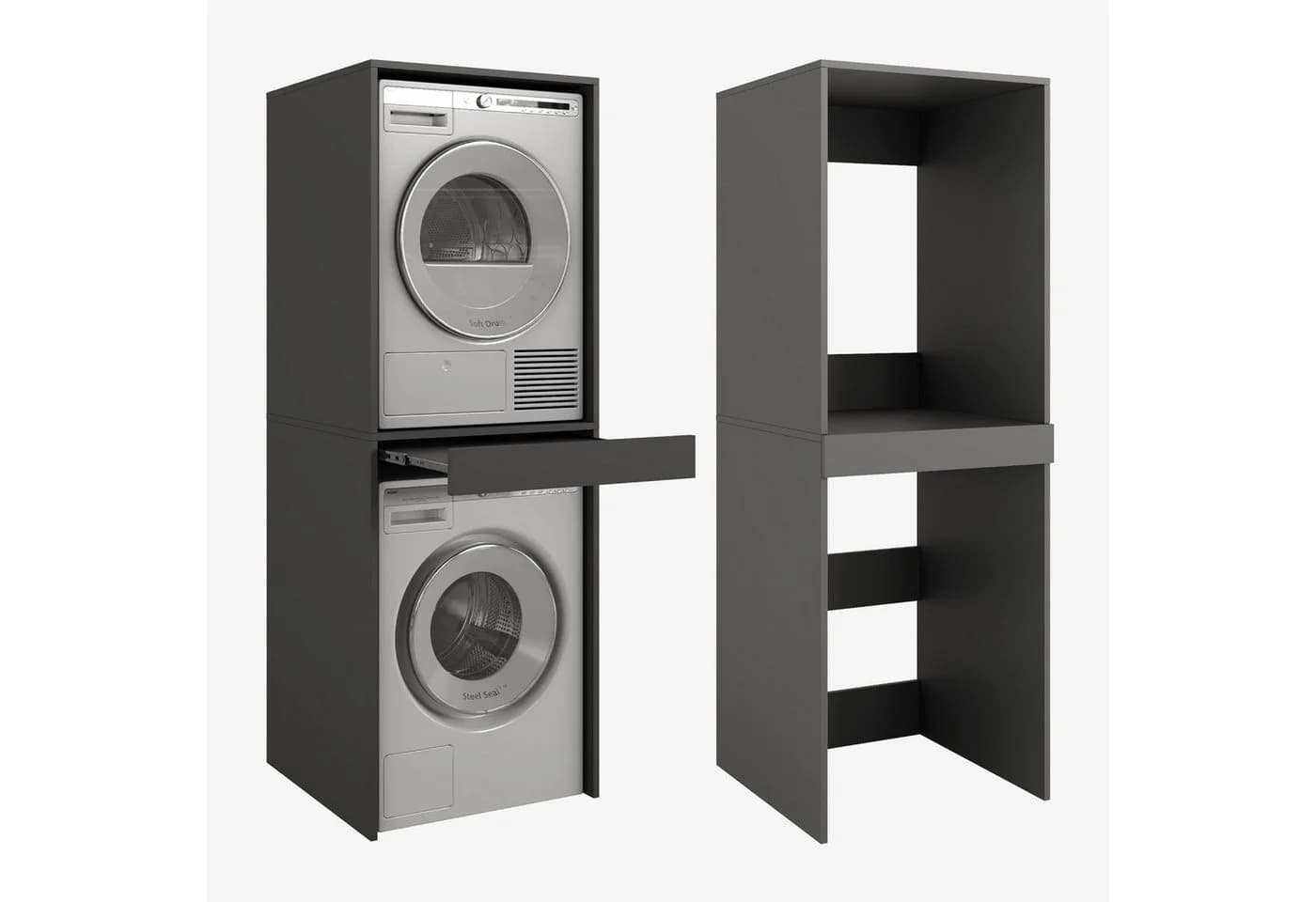 Platan Room Waschmaschinenumbauschrank für Waschmaschine & Wäschetrockner - Bild 2