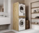 Platan Room Waschmaschinenumbauschrank für Waschmaschine & Trockner mit Ausziehbrett Bild 5