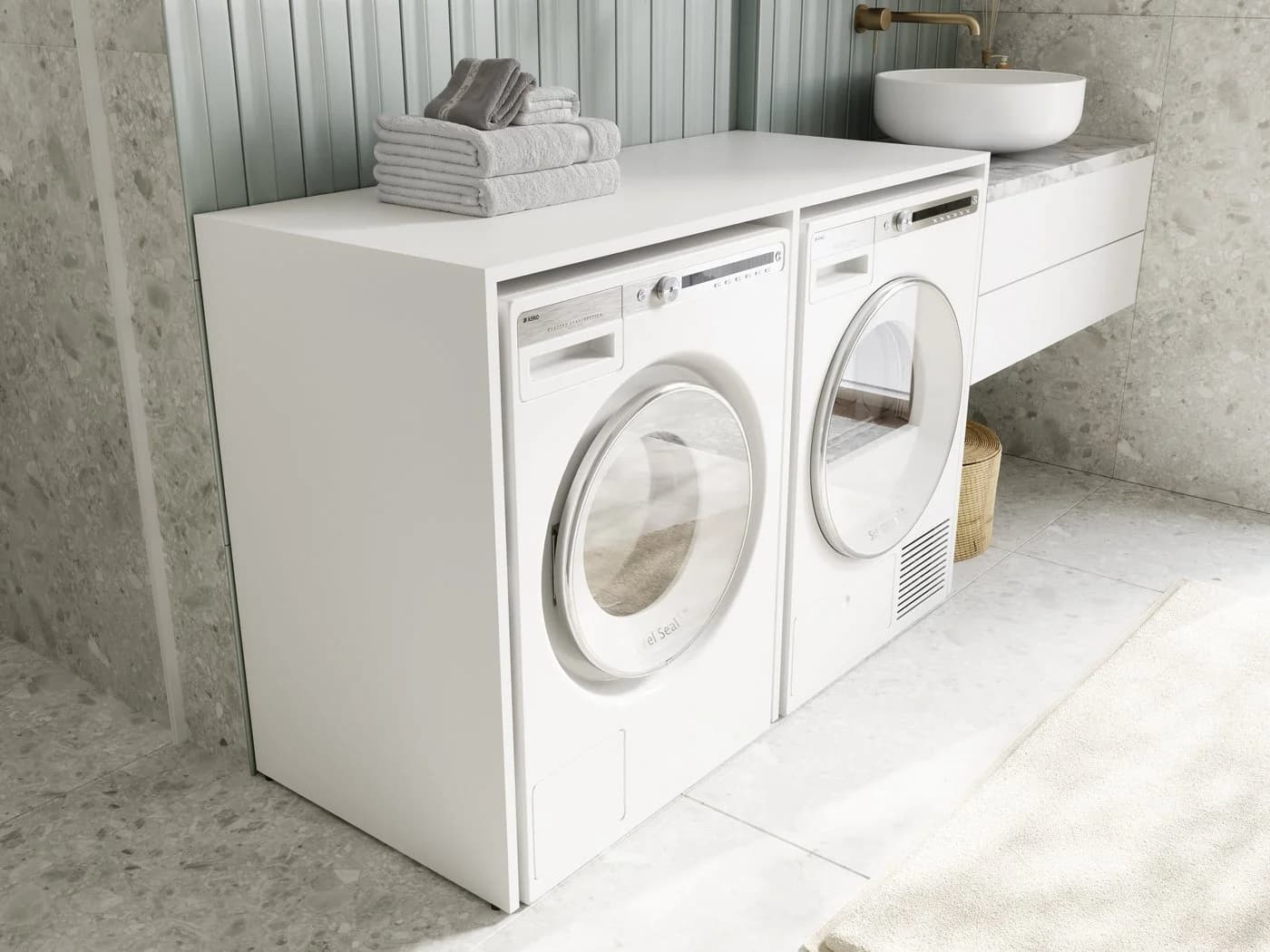 Platan Room Waschmaschinenschrank DORA 130 cm breit