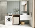 Platan Room DORA Waschmaschinenschrank 130 cm Weiß/Braun Modern Bild 4