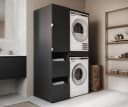 Platan Room Badschrank Beatrice Hochschrank anthrazit mit Wäscheeinwurf Bild 1