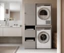 Platan Room Badschrank Beatrice Hochschrank grau mit Wäscheeinwurf Bild 3