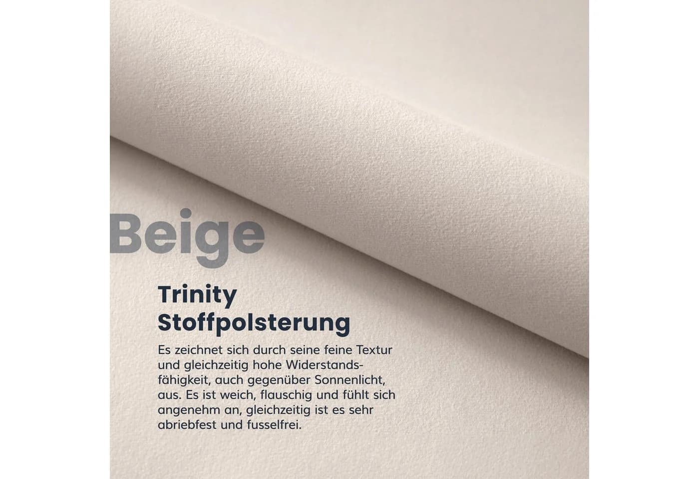 FDM Polsterbett KAJA Beige mit Bettkasten und gepolstertem Kopfteil - Bild 4