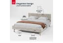 FDM Polsterbett ZUZA Modern mit Bettkasten Beige Velours Bild 3