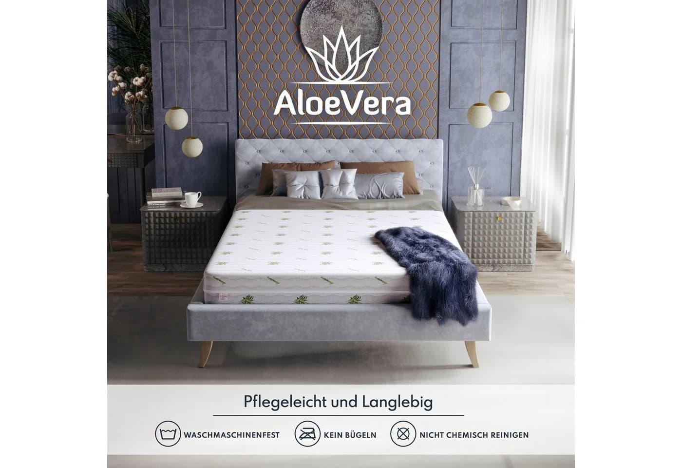 FDM Kaltschaummatratze LUNERA 7 Zonen Visco Aloe Vera - Bild 5