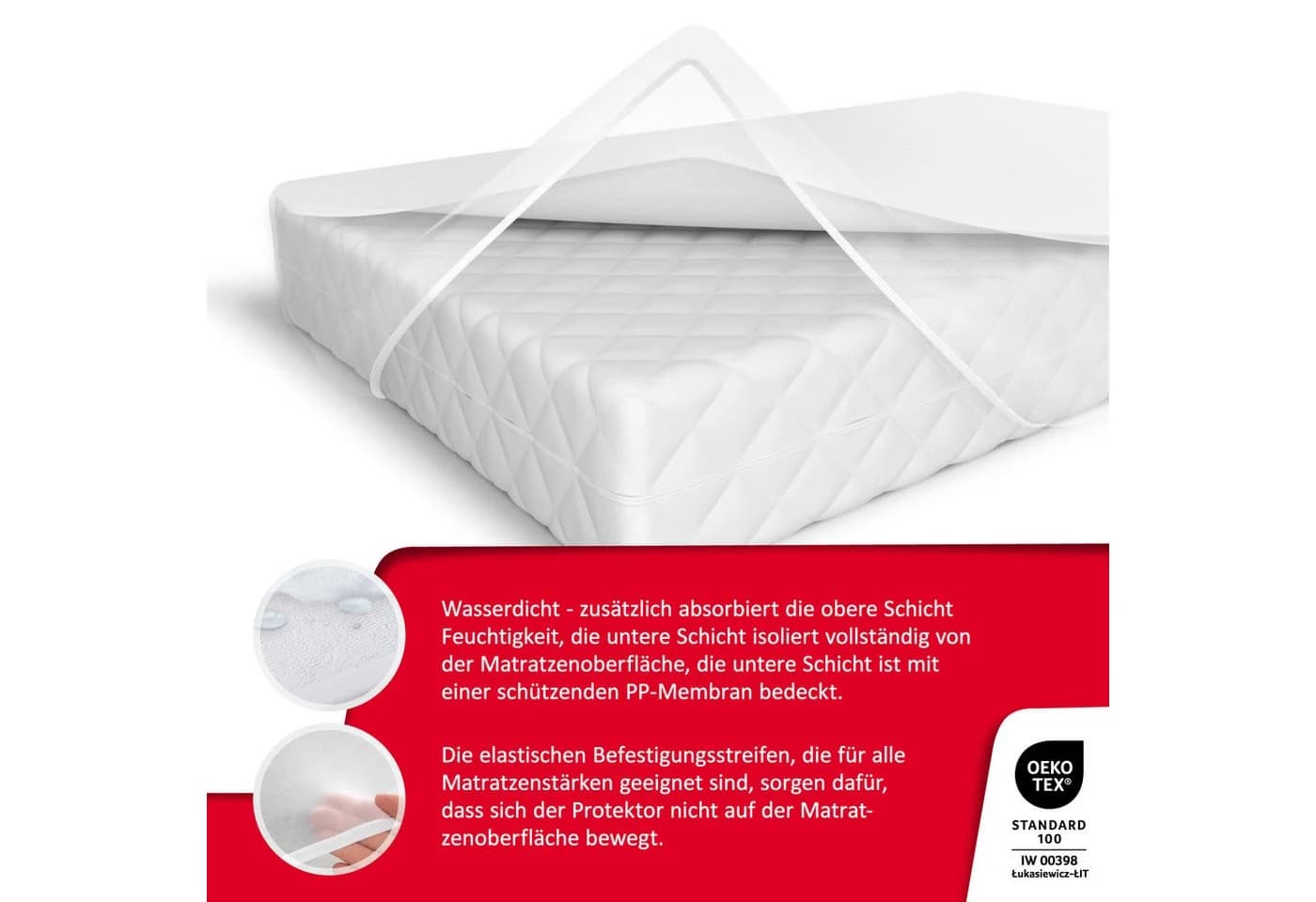 Matratzenschoner KOBE FDM Wasserdicht Antiallergisch - Bild 3