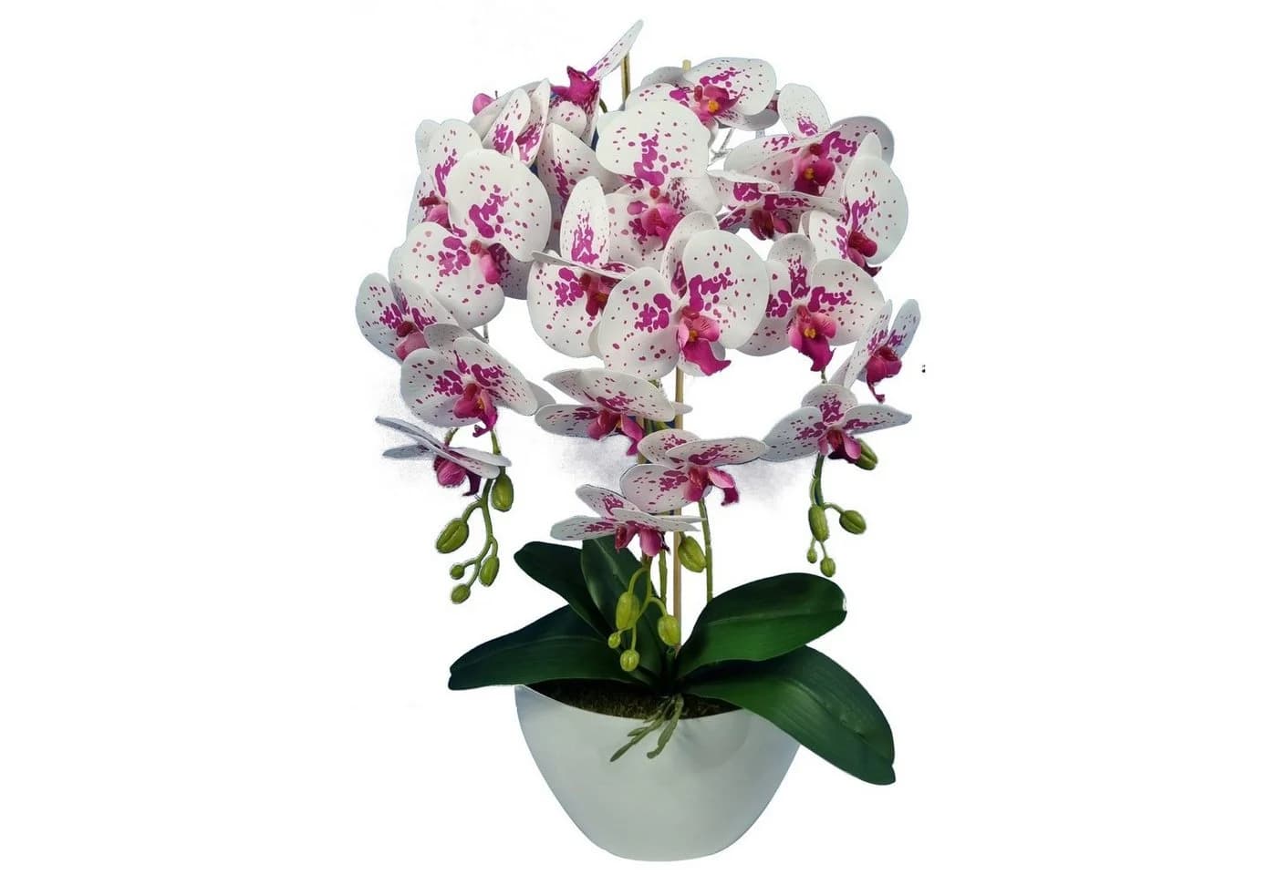 Elegante Kunstblume in Weiß und Rot