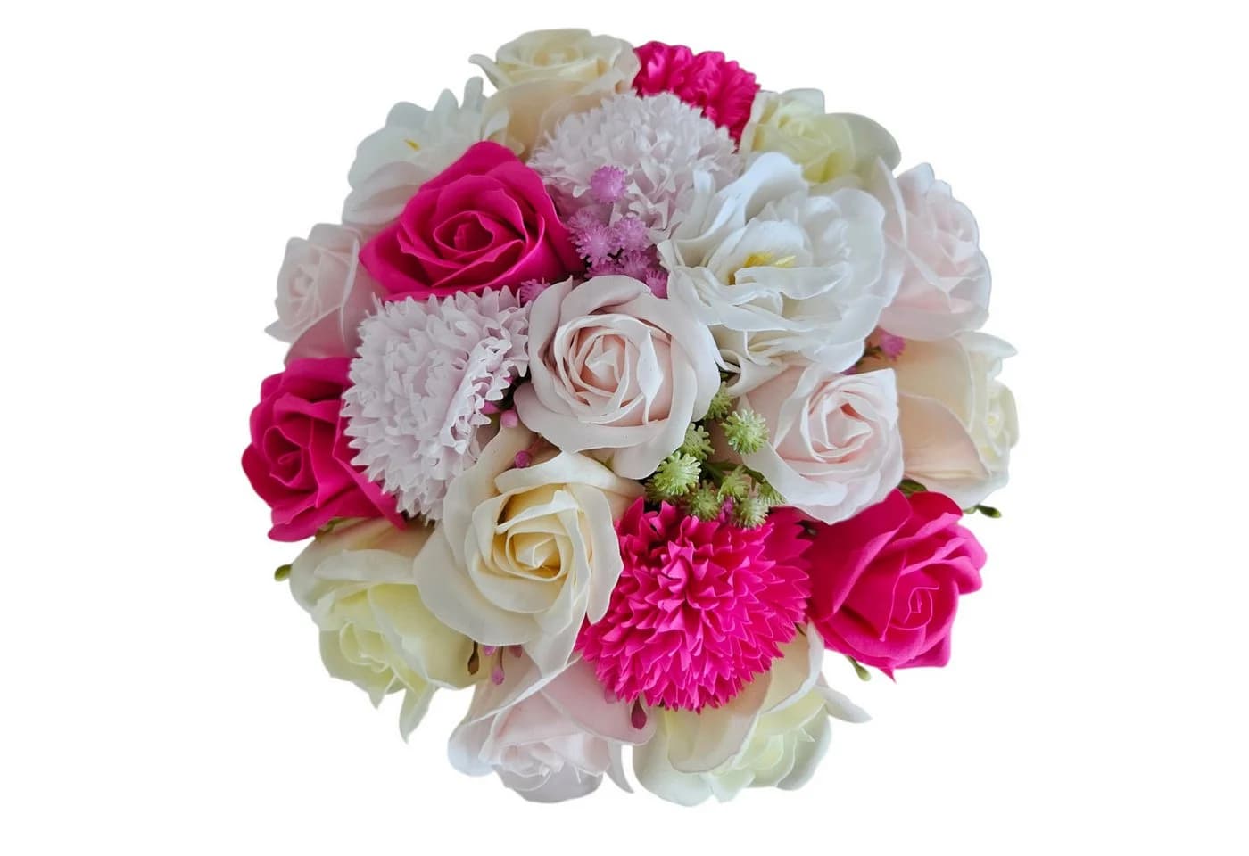 damich Kunstblumenstrauß Flowerbox mit Seifenblumen Rosa