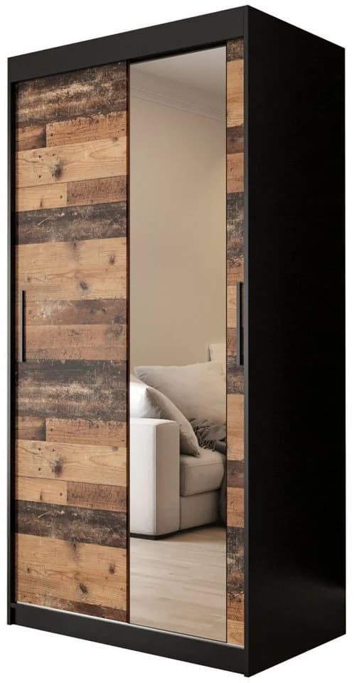 ABIKS MÖBEL Schwebetürenschrank OLD STYLE T2 mit Spiegeln und Kleiderstange - Bild 2