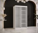 ABIKS MÖBEL Schwebetürenschrank RIFLO WAVE 2 Weiß/Schwarz mit Schiebetüren Bild 3
