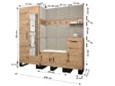 ABIKS MÖBEL Garderobe ARTIN Set 13 mit Polsterpaneelen Industriell Bild 4