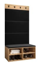 Garderoben-Set Schwarz/Braun Holzwerkstoff Bild 2