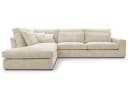 Beautysofa Ecksofa PARMA Beige Modernes Design mit Dekokissen Bild 1