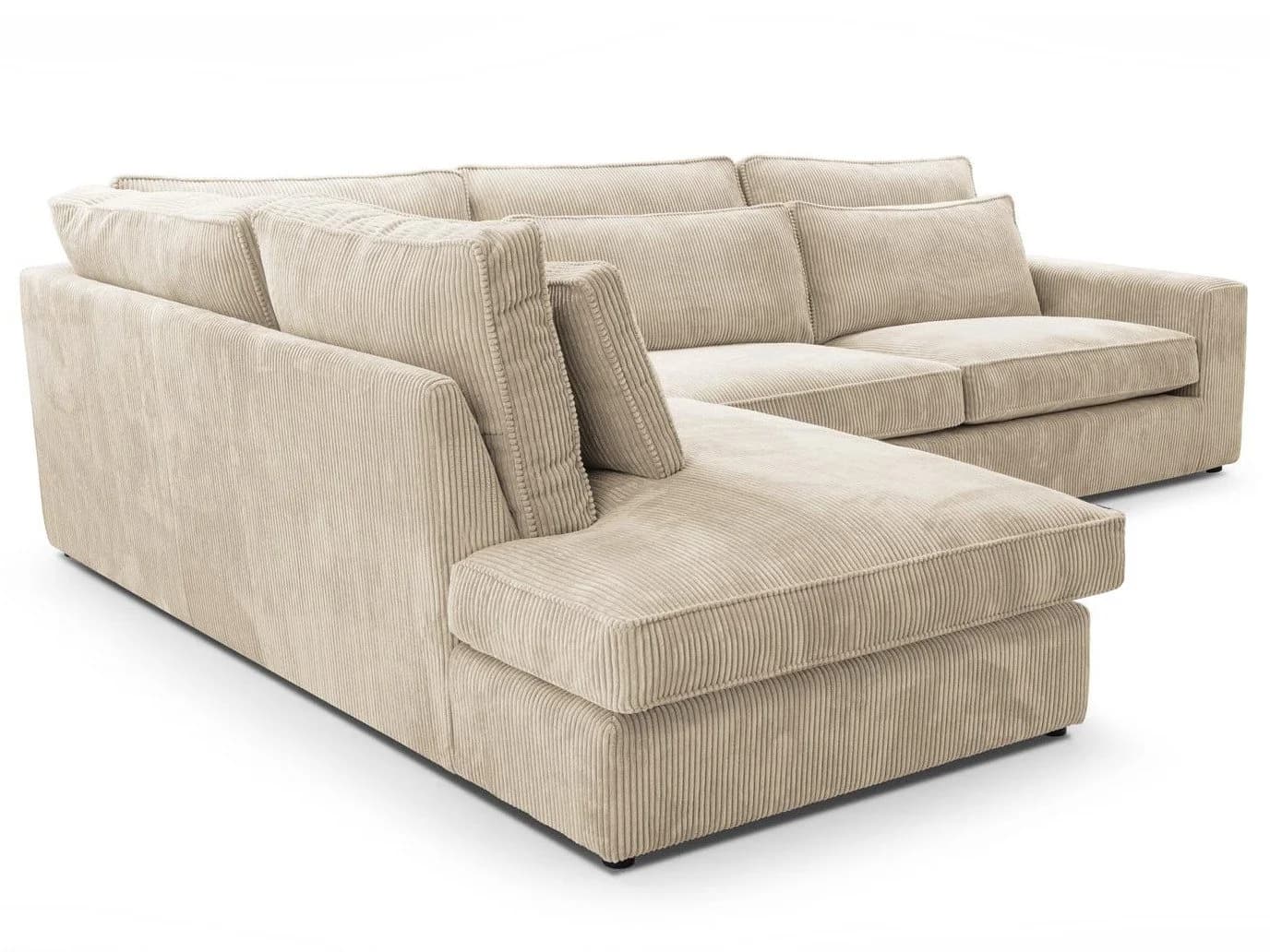 Beautysofa Ecksofa PARMA Beige Modernes Design mit Dekokissen - Bild 4