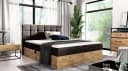 Beautysofa Boxspringbett WOOD1 mit Bettkästen und Topper Braun Bild 1
