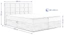 Beautysofa Boxspringbett WOOD1 mit Bettkästen und Topper Braun Bild 3