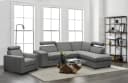 Beautysofa Ecksofa Roma Grau mit Bettkasten und Schlaffunktion Bild 1