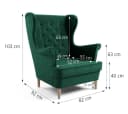 Beautysofa Sessel Falco III Samt Marineblau Skandinavisch Bild 4