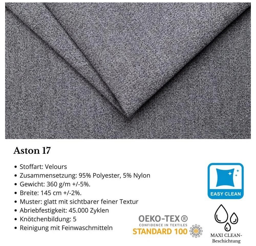 Beautysofa Ohrensessel LEONARDO Dunkelgrau Velours - Bild 3
