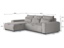 Beautysofa Ecksofa Benny mit Schlaffunktion und Bettkasten in Beige Bild 4