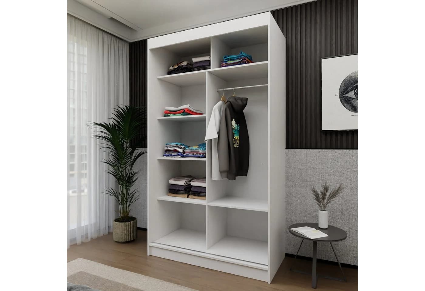 Beautysofa Schiebetürenschrank Doroti Schwarz Modern - Bild 4