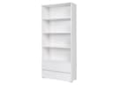 Beautysofa Bücherregal COSMO mit 2 Schubladen und 4 Fächern Weiß Modern Bild 2