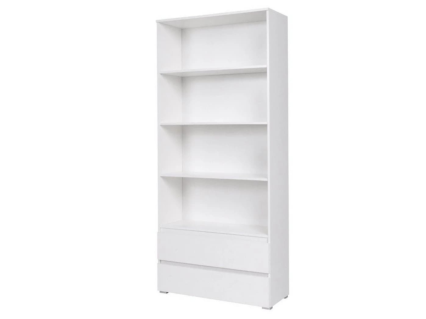 Beautysofa Bücherregal COSMO mit 2 Schubladen und 4 Fächern Weiß Modern - Bild 2