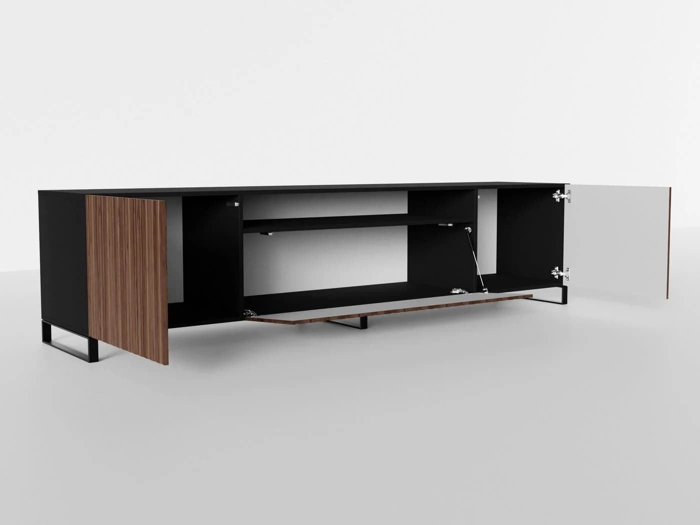Beautysofa TV-Schrank Modernes RTV-Kabinett mit gefrästen Lamellen-Fronten MIO 2 - Bild 3