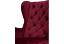 Beautysofa Ohrensessel FALCO Chesterfield Sessel Samt Rotwein Bild 4
