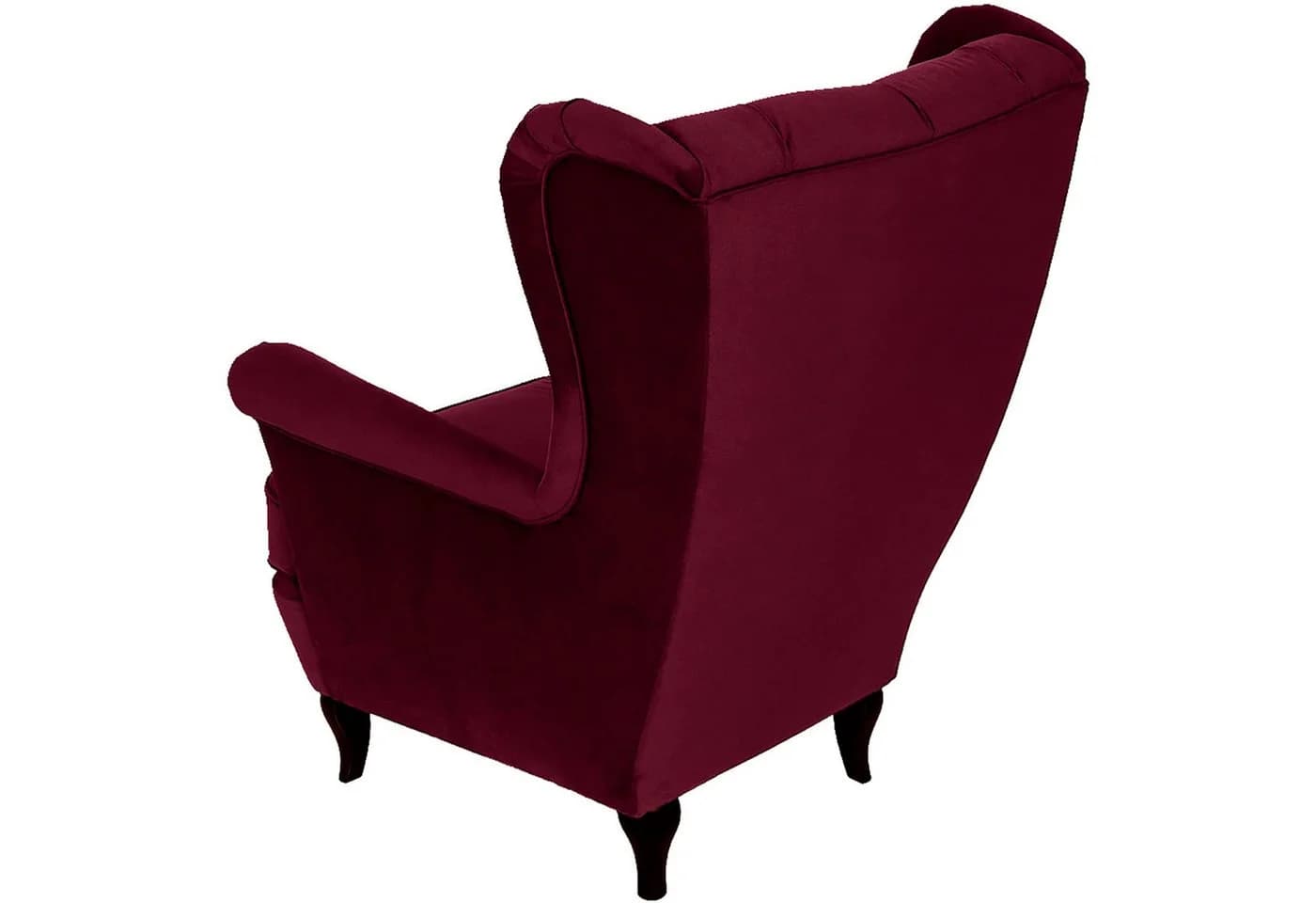 Beautysofa Ohrensessel FALCO Chesterfield Sessel Samt Rotwein - Bild 5