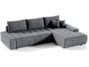Beautysofa Ecksofa Draco L Grau mit Schlaffunktion und Bettkasten Bild 1