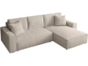 Beautysofa Ecksofa PARYS L mit Schlaffunktion und Bettkasten Beige Cordstoff Bild 1