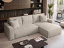 Beautysofa Ecksofa PARYS L mit Schlaffunktion und Bettkasten Beige Cordstoff Bild 2