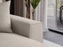 Beautysofa Ecksofa PARYS L mit Schlaffunktion und Bettkasten Beige Cordstoff Bild 5