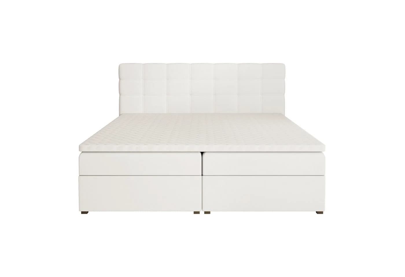 Beautysofa Boxspringbett TOPIQ mit Bettkasten Weiß - Bild 3