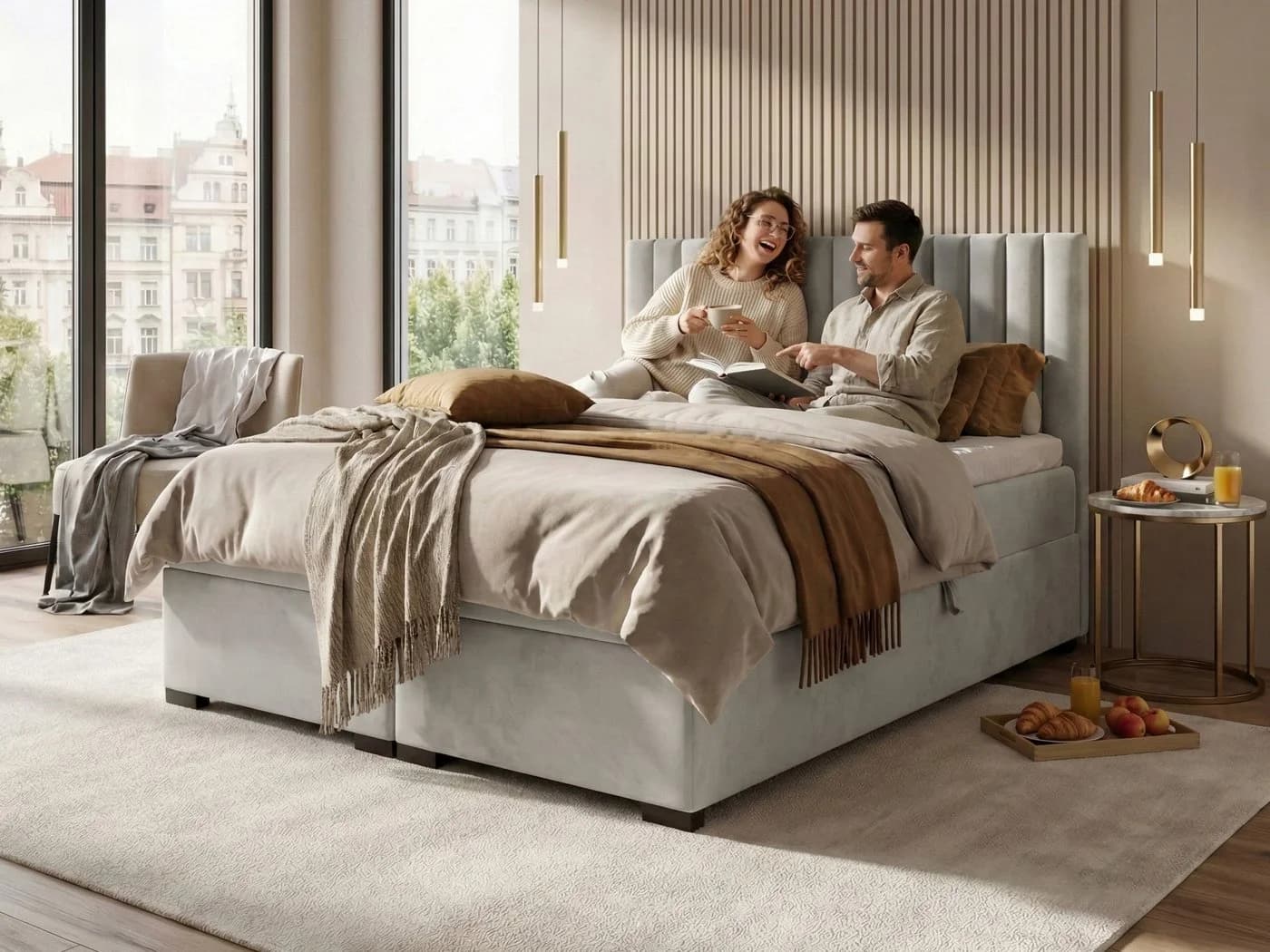 Beautysofa Boxspringbett ERIC mit Bettkasten & Topper - Bild 2