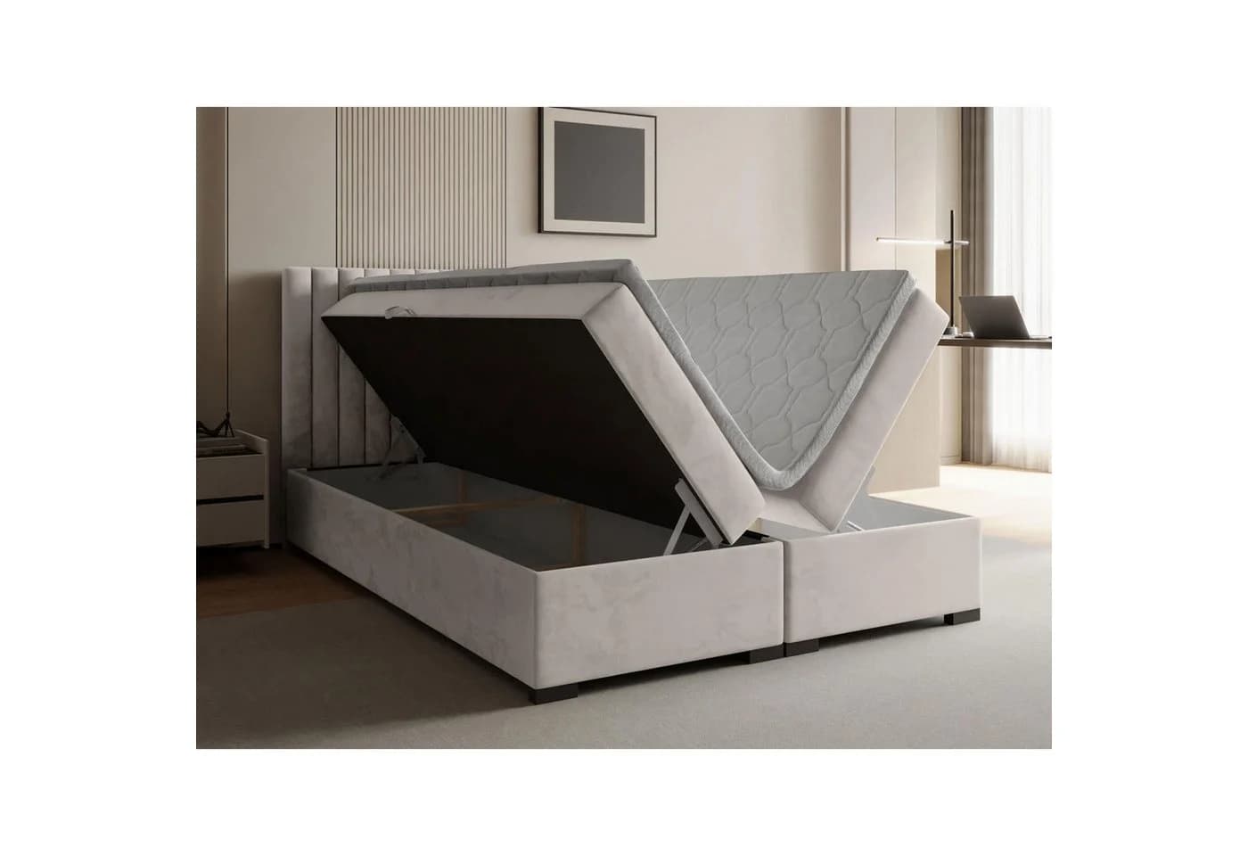 Beautysofa Boxspringbett ERIC mit Bettkasten & Topper - Bild 4