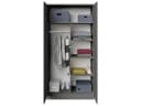 Beautysofa Kleiderschrank LOOK 90x180 cm Grau Tipp-On System Bild 3