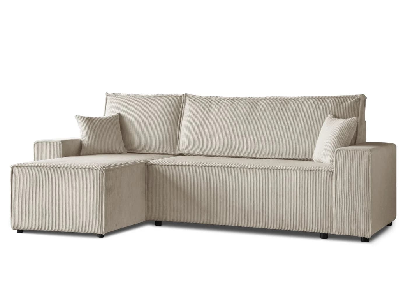Beautysofa Ecksofa HEKTOR Cordstoff Beige mit Bettkasten und Schlaffunktion - Bild 3