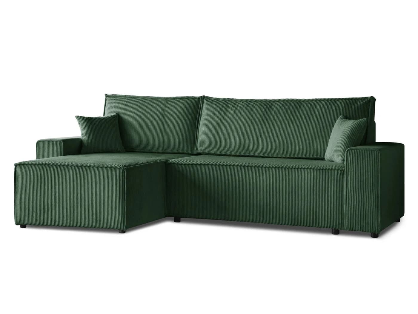 Beautysofa Ecksofa HEKTOR Cordstoff Grün mit Bettkasten und Schlaffunktion - Bild 3
