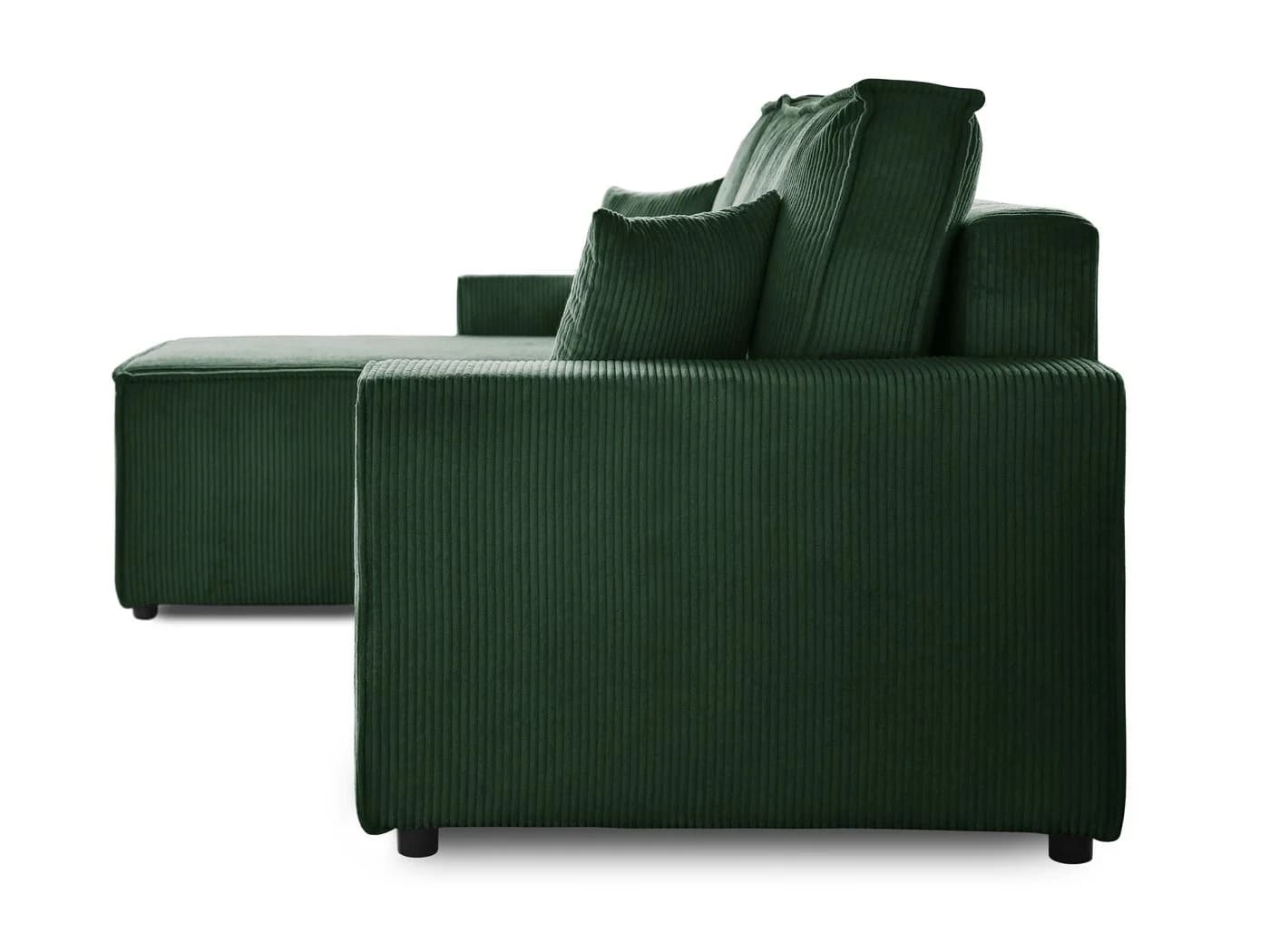 Beautysofa Ecksofa HEKTOR Cordstoff Grün mit Bettkasten und Schlaffunktion - Bild 4