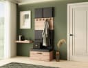 Garderobenschrank MARGARET I mit Sitzbank & Kleiderhaken Bild 1