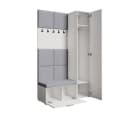 Beautysofa Garderoben-Set MARGARET mit Sitzbank und Kleiderschrank Weiß Bild 3