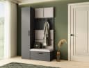 Garderoben-Set MARGARET mit Sitzbank & Kleiderschrank Bild 1