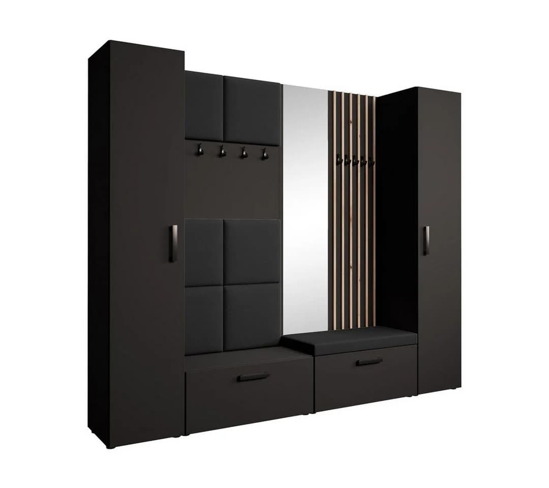 Beautysofa Garderobenschrank MARGARET XL mit Spiegel und Sitzbank - Bild 2