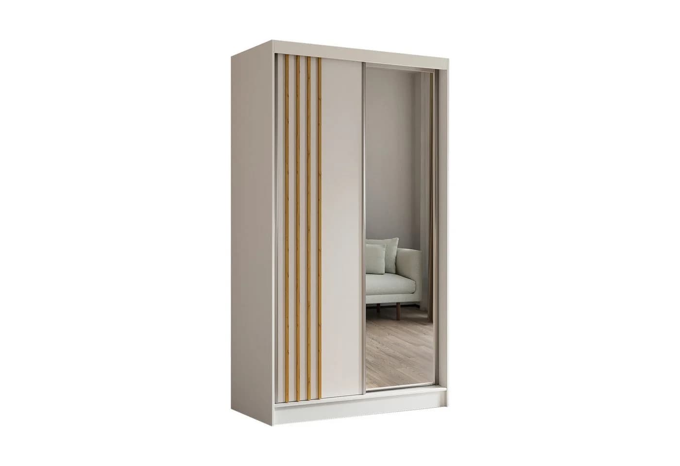 Beautysofa Schiebetürenschrank NELA II mit Spiegel und Schubladen - Bild 2