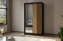 Beautysofa Schiebetürenschrank NELA II mit Spiegel, Lamellen, Schubladen Bild 1