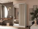 Beautysofa Kleiderschrank HELIX II mit Spiegel und Schubladen Beige Modern Bild 1