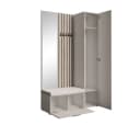 Beautysofa Garderoben-Set MARGARET mit Spiegel, Kleiderschrank & Sitzbank Bild 3