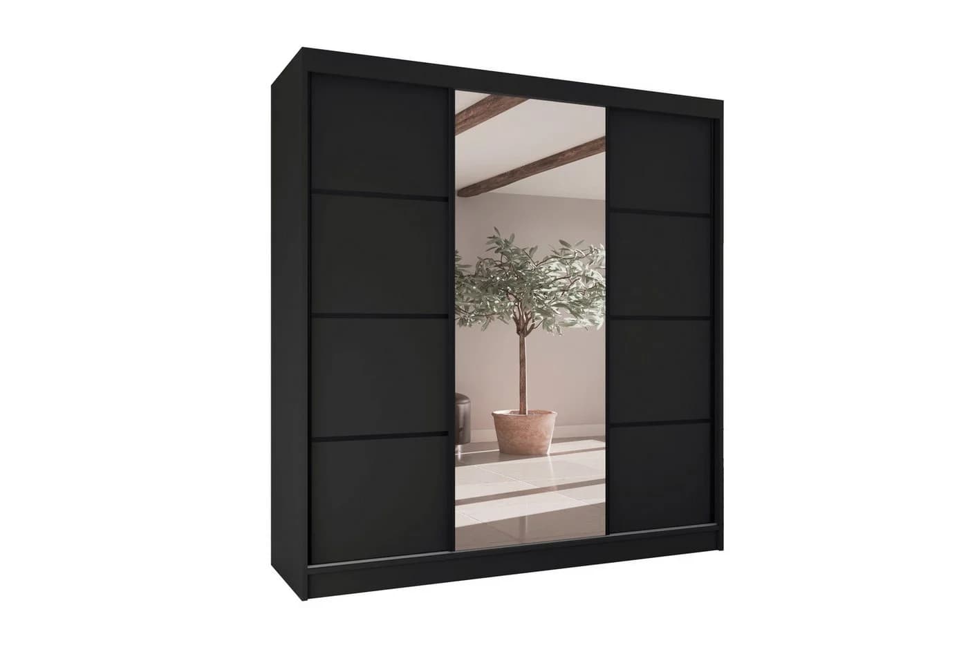 Beautysofa Kleiderschrank VILO II mit Spiegel und Schubladen - Bild 2